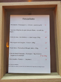 Restaurant Le Trinquet à Le Monêtier-les-Bains (le menu)