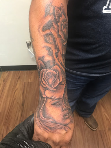 Explore thigh tattoo cover up ideas, creative tattoo ideas in Amarillo, available at Tattoo Spa LLC