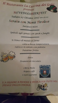 Ristorante La Cascina dei Gelsi à Gardone Val Trompia carte