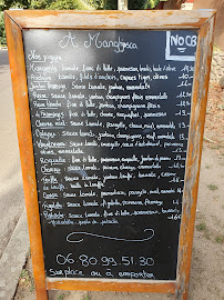 Menu / carte de A manghjusca à Calenzana