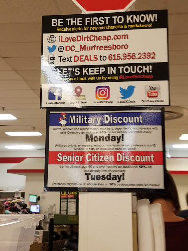 Discount Store «Dirt Cheap», reviews and photos, 902 Mercury Blvd, Murfreesboro, TN 37130, USA