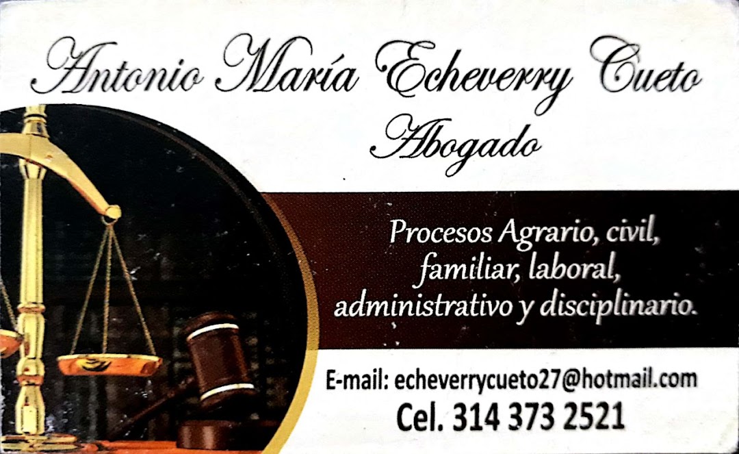 ABOGADO - Antonio Maria Echeverry Cueto