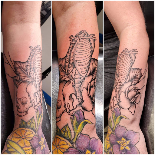 Explore color sleeve tattoo ideas, creative tattoo ideas in Ocean Springs, available at Heart & Daggers Tattoo Studio LLC