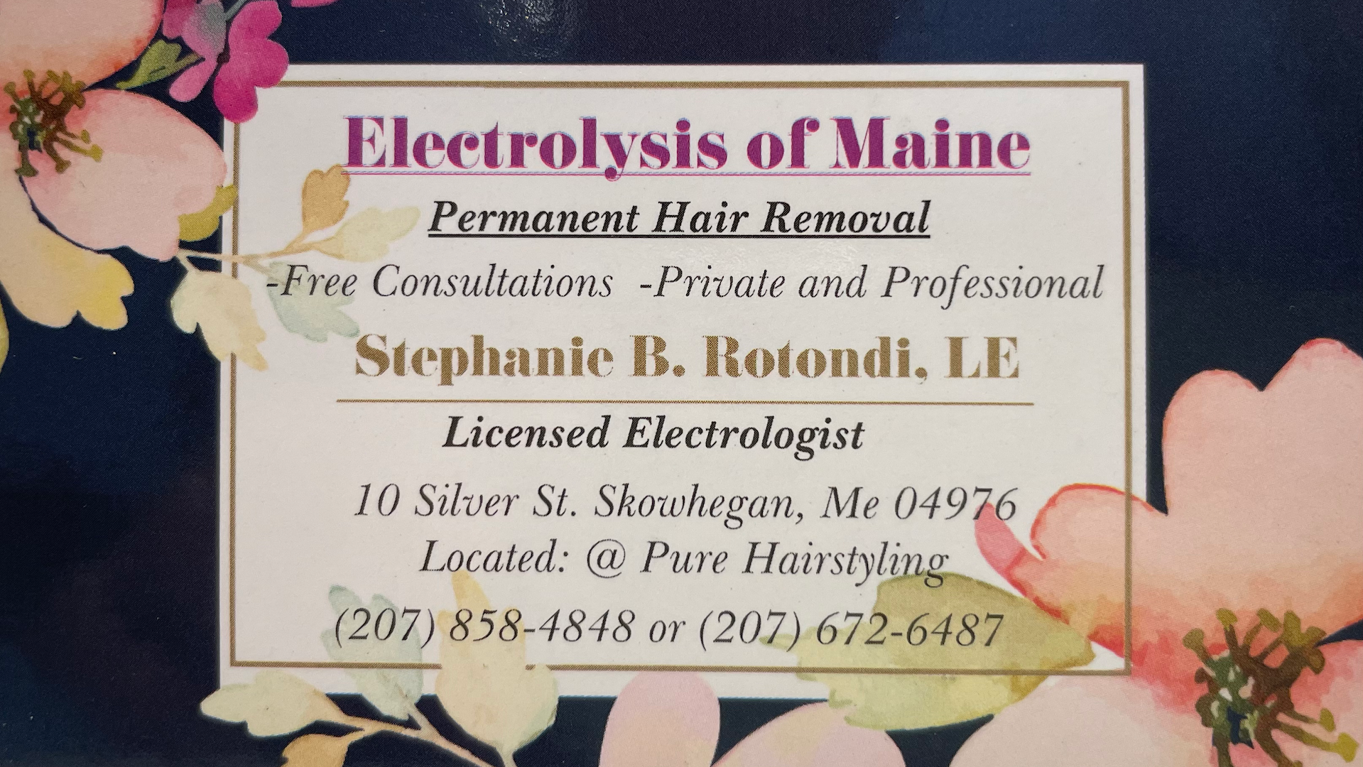 Electrolysis of Maine