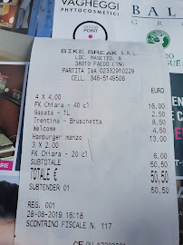 Bike Break - Bicigrill Faedo à San Michele all'Adige menu