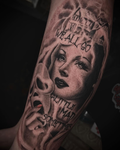 Explore rhea ripley tattoo ideas, creative tattoo ideas in Southampton, available at Le Uke Tattoo Studio