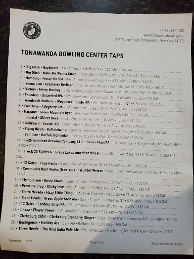 Bowling Alley «Tonawanda Bowling Center», reviews and photos, 574 Young St, Tonawanda, NY 14150, USA