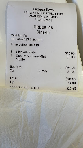 Good chicken plate! 
