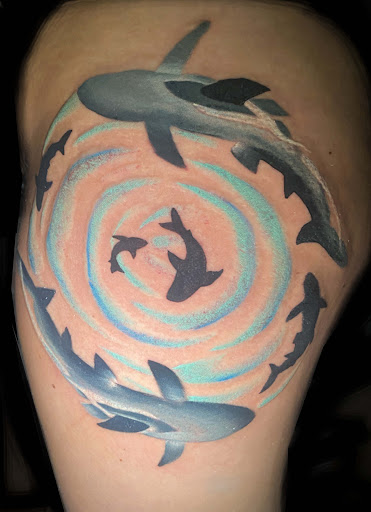 Explore stardust tattoo ideas, creative tattoo ideas in Rochelle Park, available at Ser Tattz Art Studio