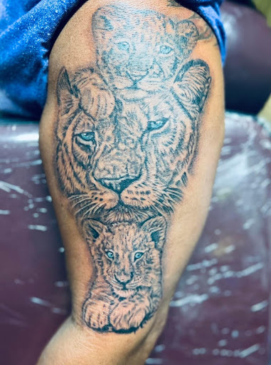 Explore 3 initial tattoo ideas, creative tattoo ideas in Warner Robins, available at Untold Pain Tattoo Studio