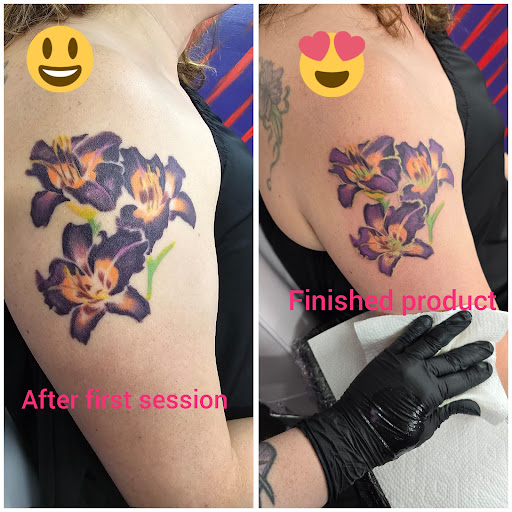 Explore halloweentown tattoo ideas, creative tattoo ideas in Cadillac, available at Warchief Tattoo, LLC