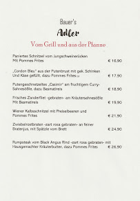 Menu du Restaurant/Gasthof Bauer's Adler à Pforzheim