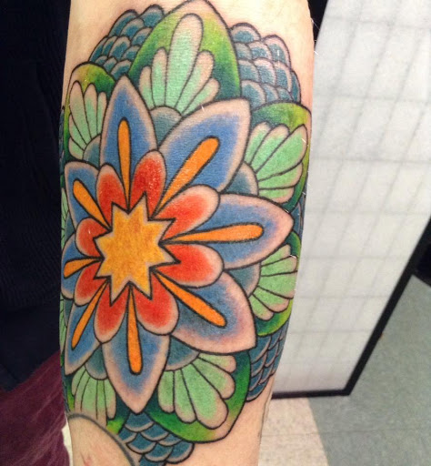 Explore angel tattoo sleeve ideas, creative tattoo ideas in East Greenbush, available at Bloodmoon Collective Tattoo & Fine Art