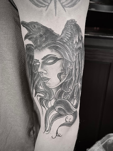 Explore leg sleeve tattoo ideas, creative tattoo ideas in Terre Haute, available at Timeless Tattoo LLC