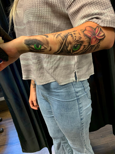 Explore spider web tattoo ideas, creative tattoo ideas in Gadsden, available at Zekez Inkz Tattoos & Piercings