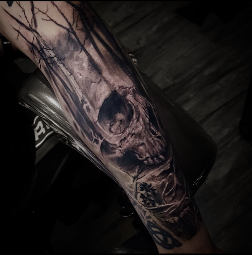 Explore anthony bourdain tattoo ideas, creative tattoo ideas in Woodside, available at Fiction Tattoo Inc.