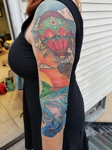 Explore chest to shoulder tattoo ideas, creative tattoo ideas in Odenton, available at Naked Art Tattoos