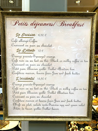 Le Valentin Jouffroy à Paris menu