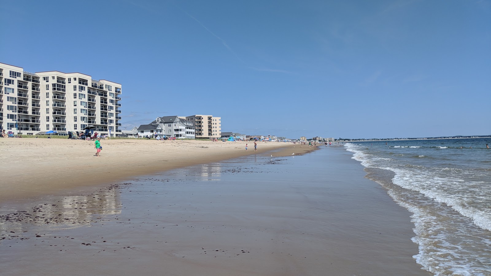 Fotografija Old Orchard beach z dolga ravna obala