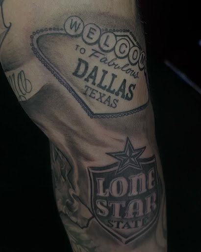 Explore tattoo ideas back arm, creative tattoo ideas in Dallas, available at Empire barbers & Ink
