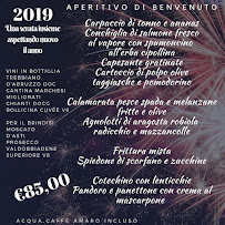 Carte du Trattoria Le Tre Nuvole Lingotto à Turin