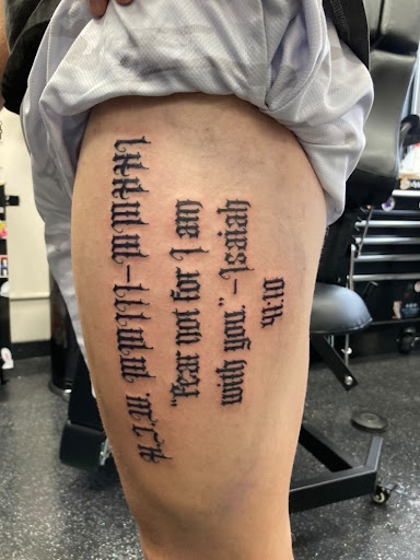 Explore patchwork tattoo ideas male, creative tattoo ideas in Slippery Rock, available at Dinky Dachshund Tattoo Parlor
