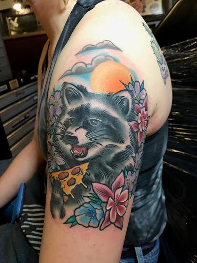 Explore doom tattoo ideas, creative tattoo ideas in Carbondale, available at Bomber Crew Tattoo