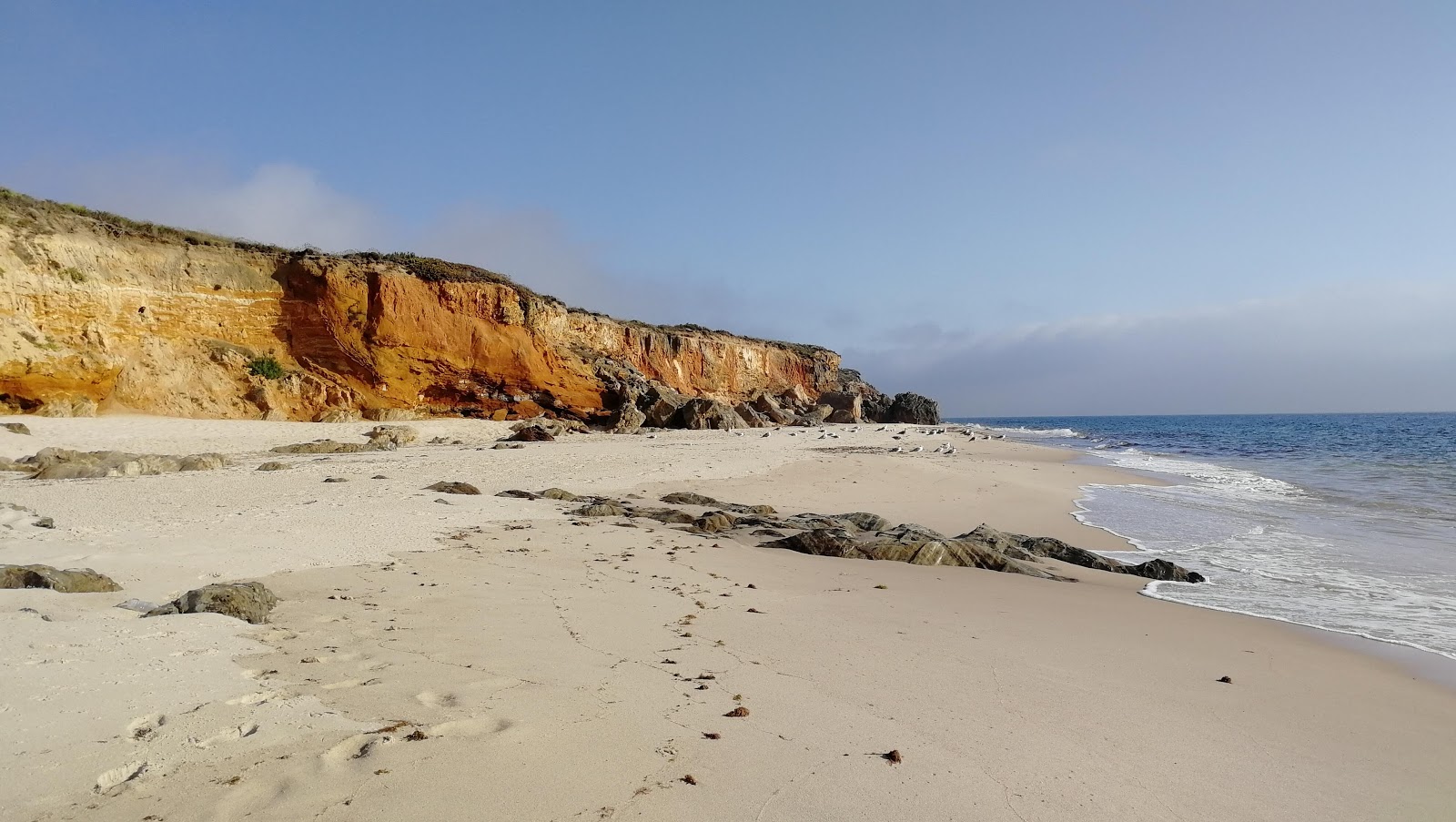 Foto di Praia dos Canudos con una superficie del sabbia fine e luminosa