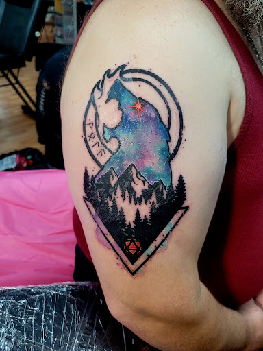 Explore jesus on the cross tattoo ideas, creative tattoo ideas in Benton, available at Spectrum Tattoo