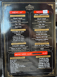 Restaurant indien Taj Mahal à Morteau (le menu)