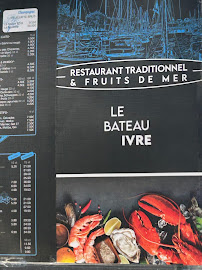 Restaurant français Le Bateau Ivre à La Rochelle (la carte)