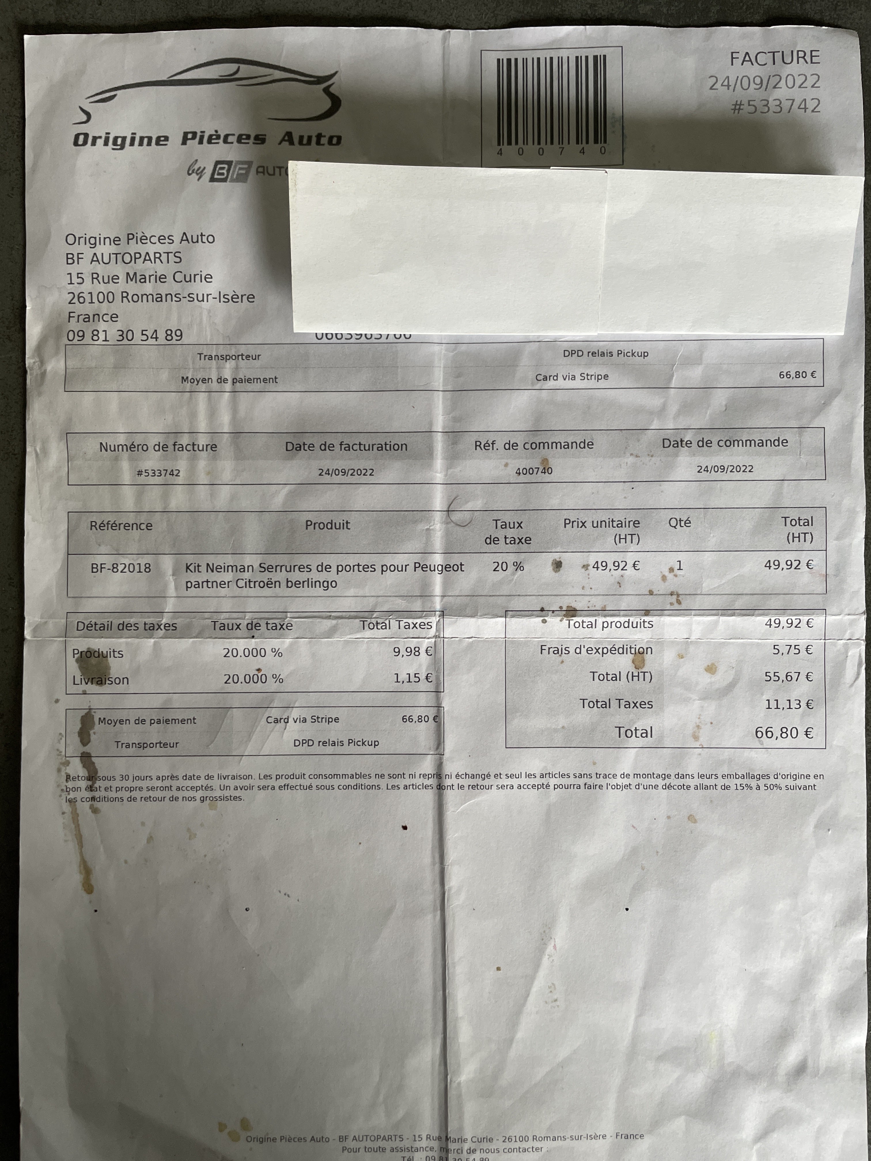Photo n° 1 de l'avis de Jerome.A fait le 19/09/2023 à 10:06