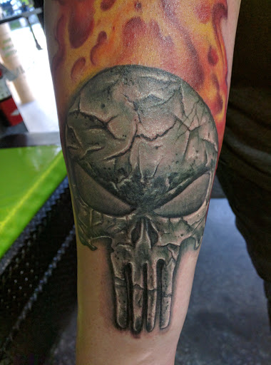 Explore half leg sleeve tattoo ideas for men, creative tattoo ideas in West Palm Beach, available at Ink and Pistons Tattoos & Gallery