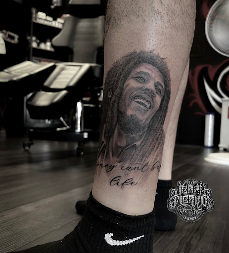 Explore dead dog tattoo ideas, creative tattoo ideas in Silver City, available at Independent Ink Tattoo