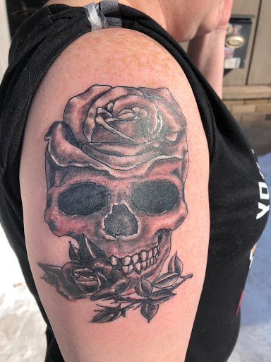 Explore blast over tattoo ideas, creative tattoo ideas in Calumet, available at Tattooing by Big Ben
