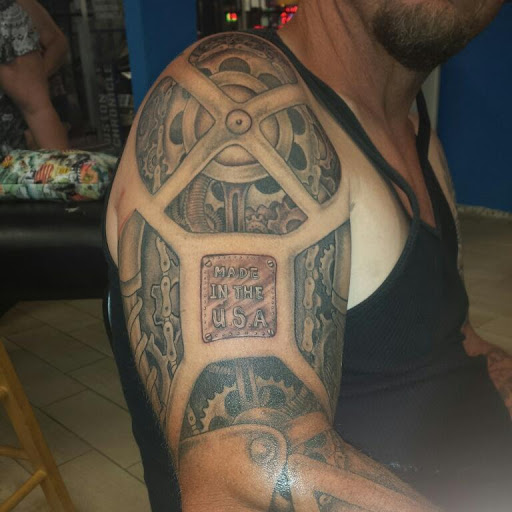 Explore cyberpunk edgerunners tattoo ideas, creative tattoo ideas in Houston, available at Orlandos Tattoo Studio