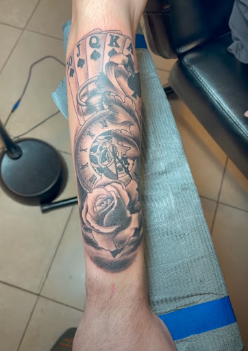 Explore calf tattoo ideas for guys, creative tattoo ideas in Saint Petersburg, available at Ink Godz Tattoos