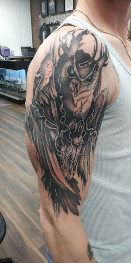 Explore san judas tattoo ideas, creative tattoo ideas in Ocala, available at Black Lotus Tattoo & Art Gallery Inc