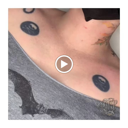 Explore black cat tattoo ideas, creative tattoo ideas in Hatboro, available at Deleted Scene Tattoo Removal