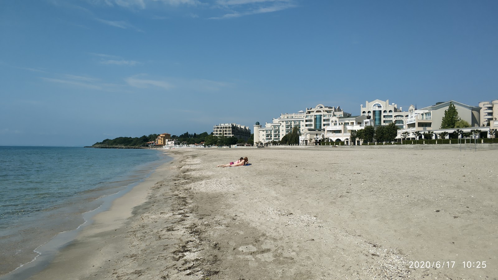 Photo of Pomorie beach South with turquoise pure water surface