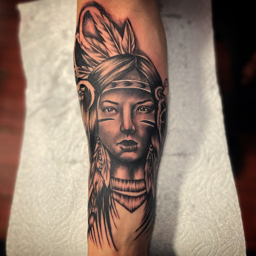 Explore anime neck tattoo ideas, creative tattoo ideas in Orange, available at Ink Activitiez Tattoo