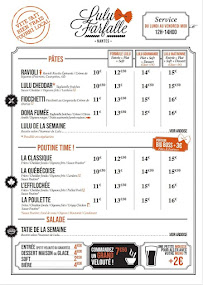 Menu / carte de Tonton Burger & Lulu Farfalle à Nantes