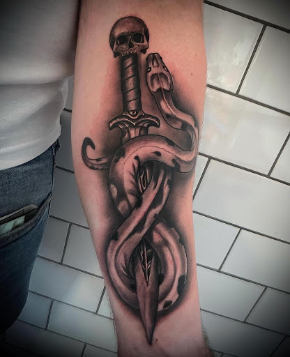 Explore angel chest tattoo ideas, creative tattoo ideas in Staten Island, available at Inkstained Tattoo Studio