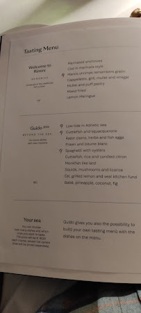 Menu du Guido Restaurant à Miramare