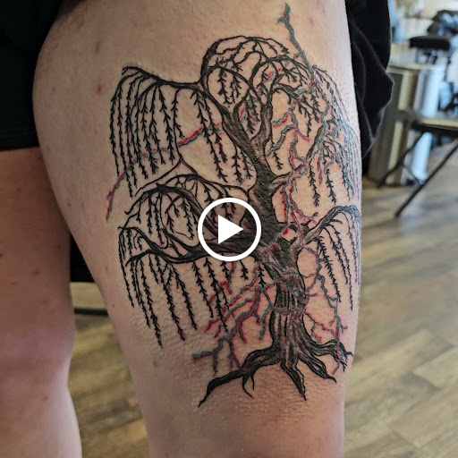 Explore compass tattoo cover up ideas, creative tattoo ideas in Traverse City, available at Pinups & Needles