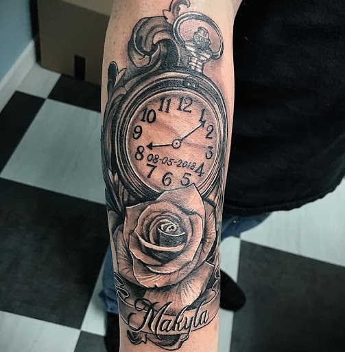 Explore st michael the archangel tattoos ideas, creative tattoo ideas in Zephyrhills, available at Lions Den Tattoo Company
