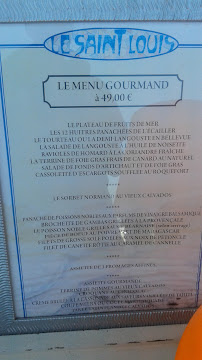 Restaurant le Saint Louis à Le Tréport menu