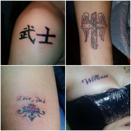 Explore behind ear tattoo ideas, creative tattoo ideas in Davis, available at SIX GUN SOUND TATTOO