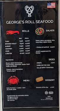 George’s roll sea food à Nice menu