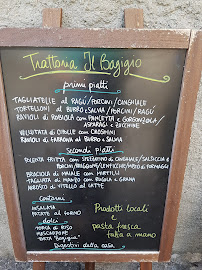 Restaurant Trattoria Il Bagigio à Monteacuto delle Alpi (le menu)